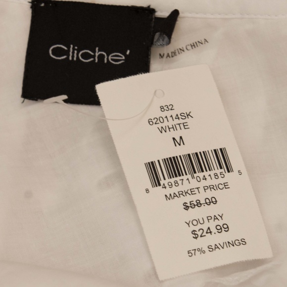 Cliché One-Shoulder Eyelet Top - Picture 7 of 8